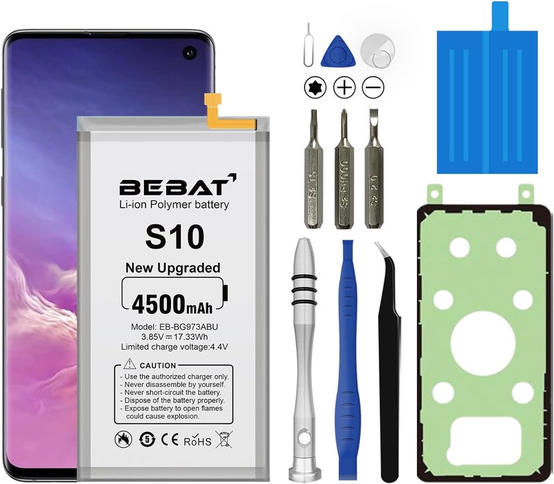 BEBAT Replacement Battery for Samsung Galaxy,High Capacity Lithium Polymer Battery (S10) - Image 1